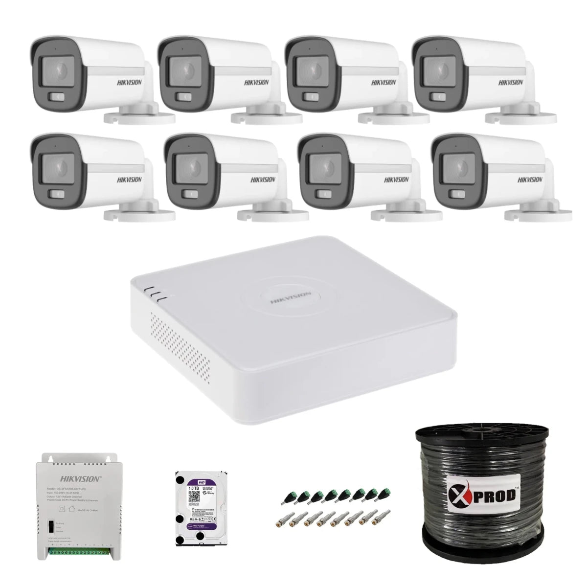 Hikvision 8 Channel 1080p ColorVu Smart Hybrid Audio Complete
