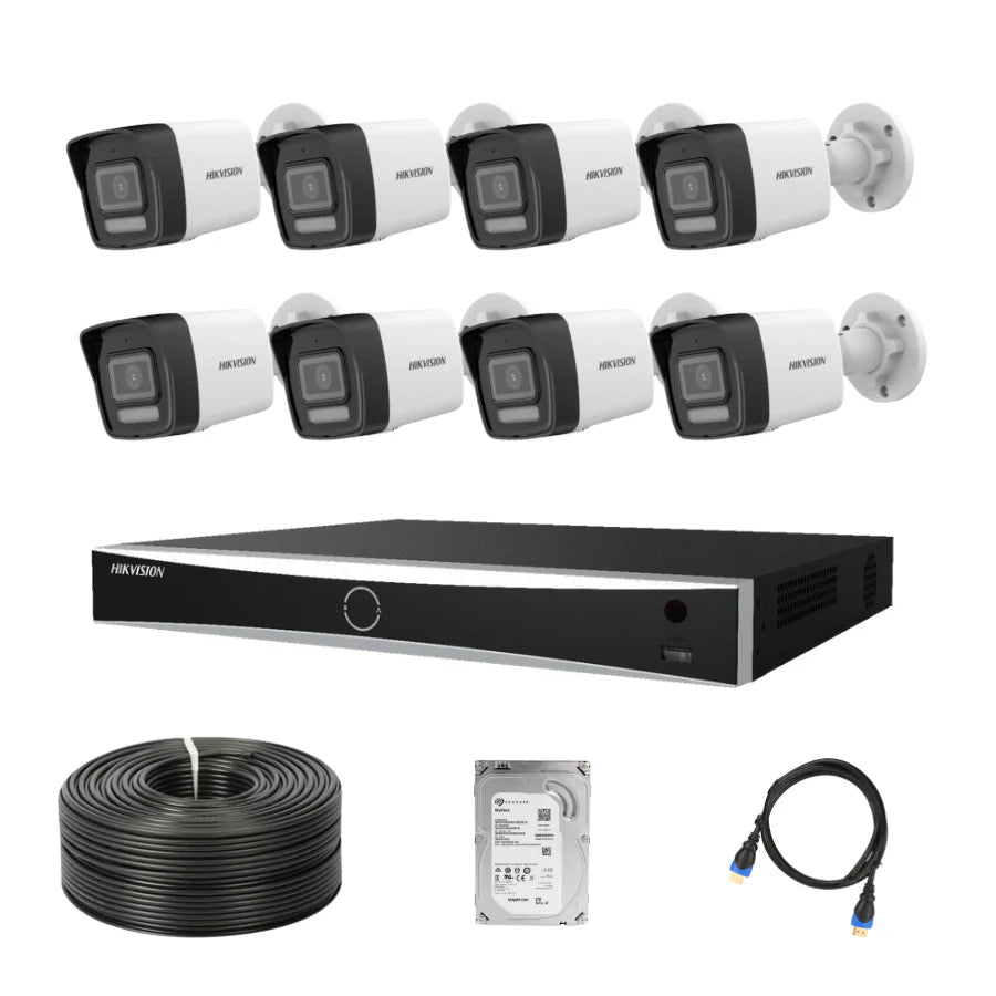 Hikvision 2MP 8 Channel AcuSense Audio IP- Smart Hybrid